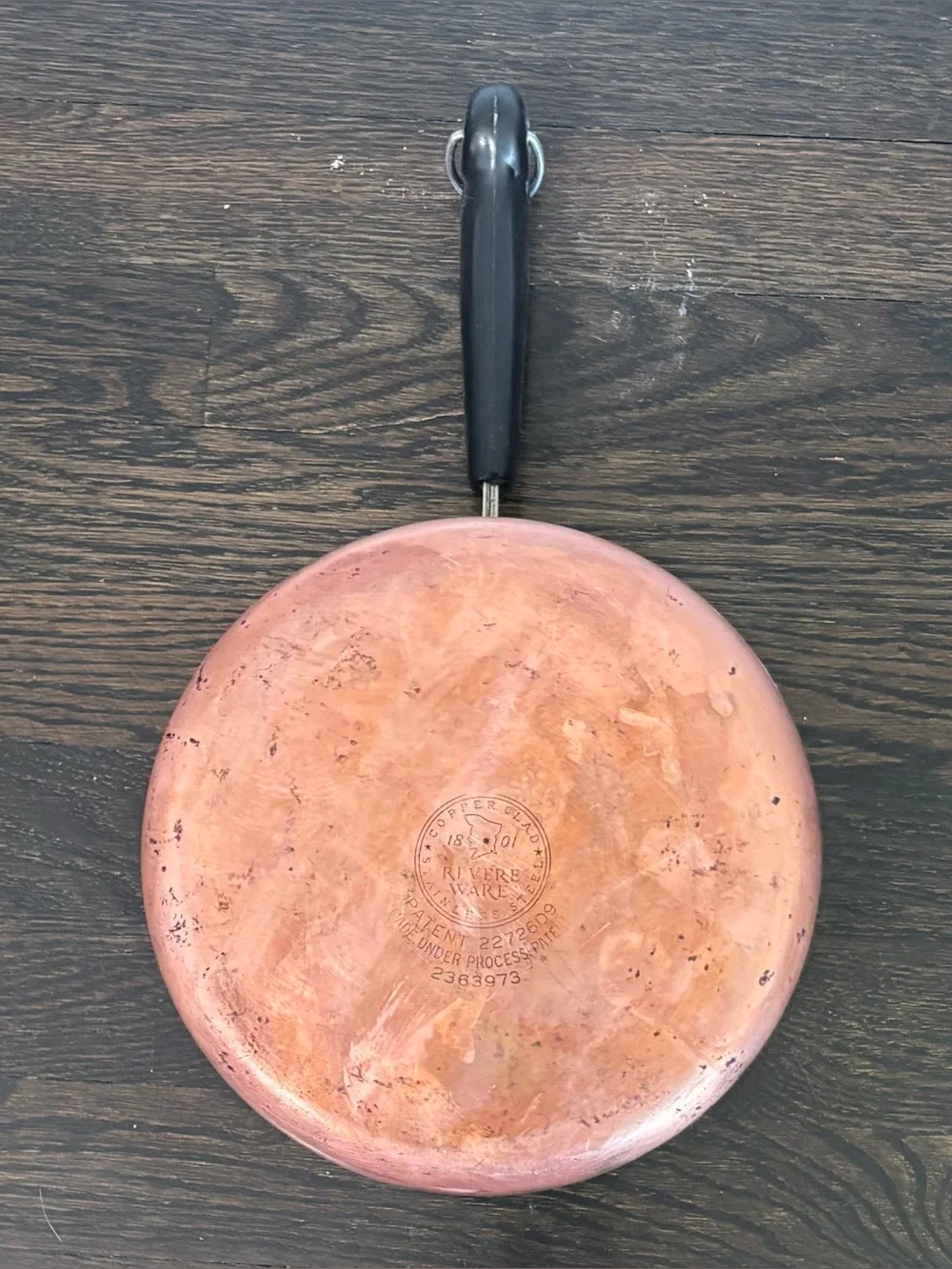 Revere Ware 3 Qt Sauce Pan Pot W/ Lid Pre-1968 Copper Bottom Double Ring